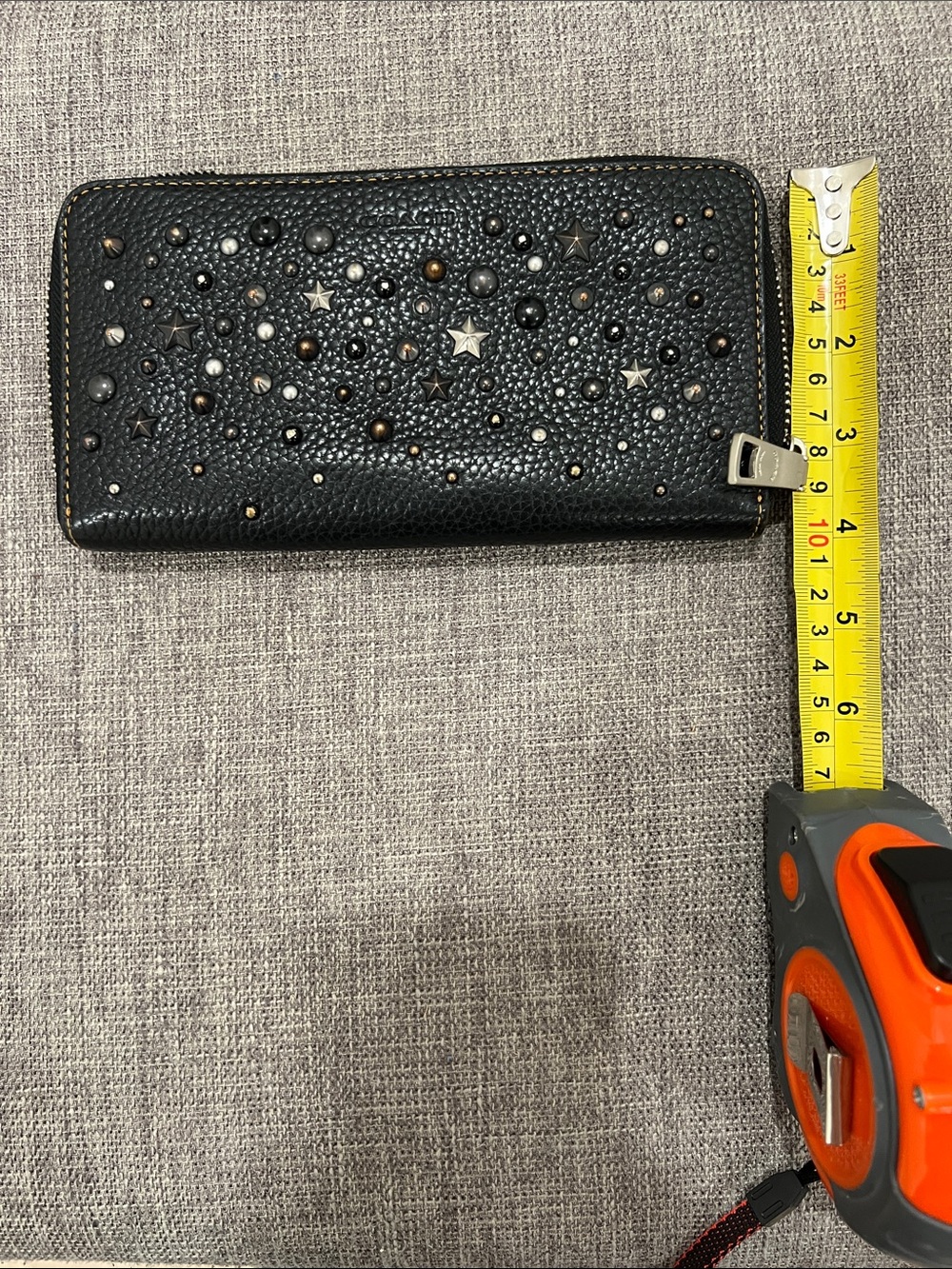 Coach Black Star & Stud Zip Wallet - Picture 5 of 14